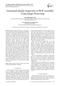 Automated Quality Inspection of PCB Assembly Using Image Processing