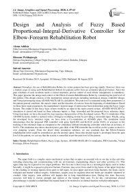 Design and Analysis of Fuzzy Based Proportional-Integral-Derivative Controller for Elbow-Forearm Rehabilitation Robot