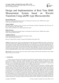 Design and Implementation of Real Time RMS Measurement System based on Wavelet Transform Using adsPIC-type Microcontroller