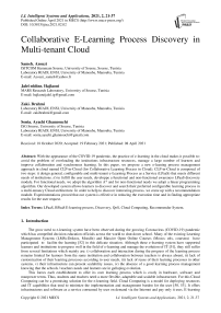 Collaborative E-Learning Process Discovery in Multi-tenant Cloud