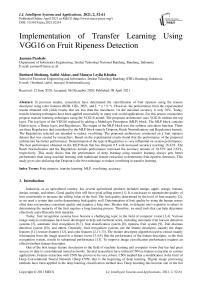 Implementation of Transfer Learning Using VGG16 on Fruit Ripeness Detection
