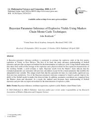 Bayesian Parameter Inference of Explosive Yields Using Markov Chain Monte Carlo Techniques