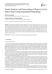Trend Analysis and Forecasting of Water Level in Mtera Dam Using Exponential Smoothing