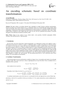 An encoding schematic based on coordinate transformations