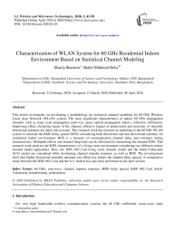 Characterization of WLAN System for 60 GHz Residential Indoor Environment Based on Statistical Channel Modeling