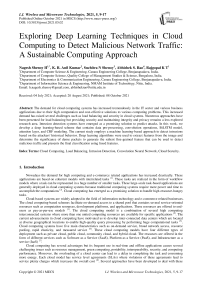 Exploring Deep Learning Techniques in Cloud Computing to Detect Malicious Network Traffic: A Sustainable Computing Approach