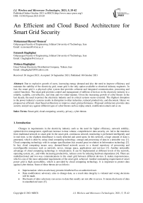 An Efficient and Cloud Based Architecture for Smart Grid Security