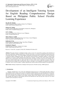 Development of an Intelligent Tutoring System for English Reading Comprehension: Design Based on Philippine Public School Flexible Learning Experience