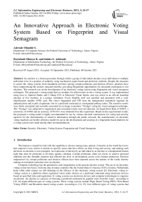 An Innovative Approach in Electronic Voting System Based on Fingerprint and Visual Semagram