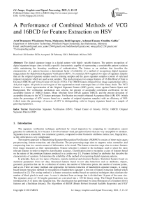 A Performance of Combined Methods of VCG and 16BCD for Feature Extraction on HSV
