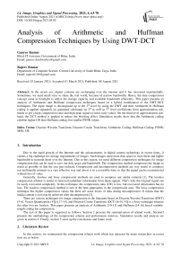 Analysis of Arithmetic and Huffman Compression Techniques by Using DWT-DCT