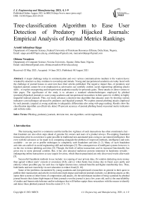 Tree-classification Algorithm to Ease User Detection of Predatory Hijacked Journals: Empirical Analysis of Journal Metrics Rankings