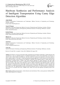 Hardware Synthesize and Performance Analysis of Intelligent Transportation Using Canny Edge Detection Algorithm