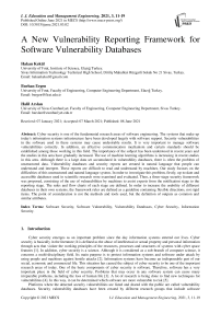 A New Vulnerability Reporting Framework for Software Vulnerability Databases