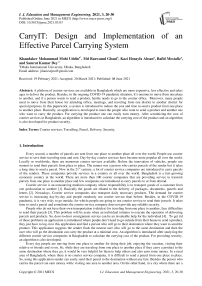 CarryIT: Design and Implementation of an Effective Parcel Carrying System