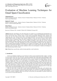 Evaluation of Machine Learning Techniques for Email Spam Classification