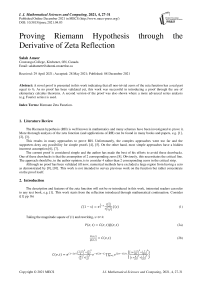 Proving Riemann Hypothesis through the Derivative of Zeta Reflection