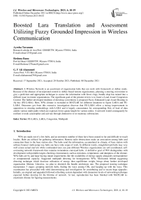 Boosted Lara Translation and Assessment Utilizing Fuzzy Grounded Impression in Wireless Communication