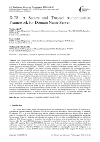 D-TS: A Secure and Trusted Authentication Framework for Domain Name Server