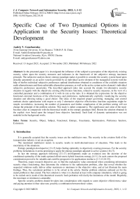 Specific Case of Two Dynamical Options in Application to the Security Issues: Theoretical Development