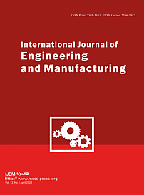 2 vol.12, 2022 - International Journal of Engineering and Manufacturing