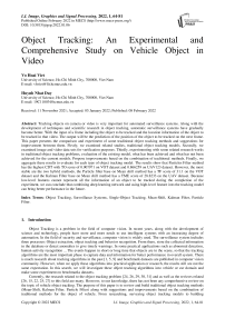 Object Tracking: An Experimental and Comprehensive Study on Vehicle Object in Video