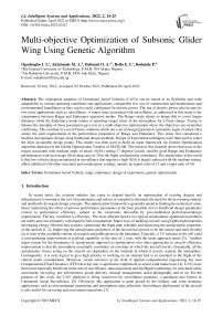 Multi-objective Optimization of Subsonic Glider Wing Using Genetic Algorithm