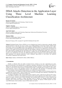 DDoS Attacks Detection in the Application Layer Using Three Level Machine Learning Classification Architecture