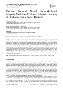 Cascade Forward Neural Networks-based Adaptive Model for Real-time Adaptive Learning of Stochastic Signal Power Datasets