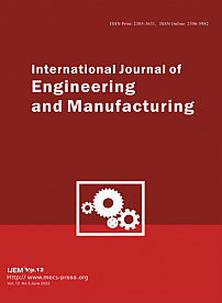 3 vol.12, 2022 - International Journal of Engineering and Manufacturing