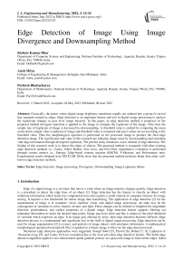 Edge Detection of Image Using Image Divergence and Downsampling Method