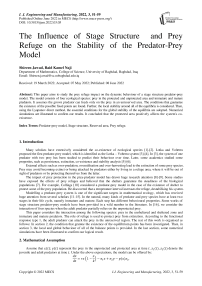 The Influence of Stage Structure and Prey Refuge on the Stability of the Predator-Prey Model