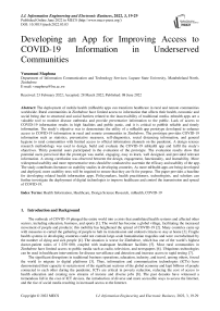 Developing an App for Improving Access to COVID-19 Information in Underserved Communities