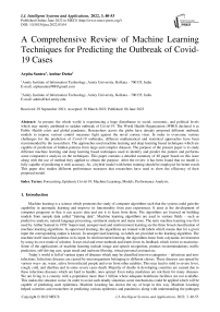 A Comprehensive Review of Machine Learning Techniques for Predicting the Outbreak of COVID-19 Cases