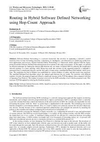 Routing in Hybrid Software Defined Networking using Hop-Count Approach