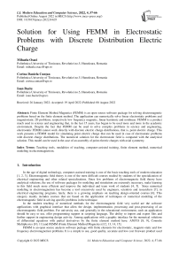 Solution for Using FEMM in Electrostatic Problems with Discrete Distribution Electric Charge