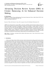 Advancing Decision Review System (DRS) in Cricket: Harnessing Ai for Enhanced Decision Making