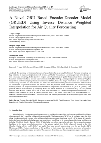 A Novel GRU Based Encoder-Decoder Model (GRUED) Using Inverse Distance Weighted Interpolation for Air Quality Forecasting
