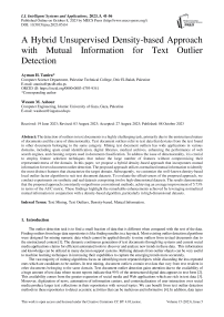 A Hybrid Unsupervised Density-based Approach with Mutual Information for Text Outlier Detection