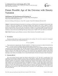 Future Possible Age of the Universe with Density Variation