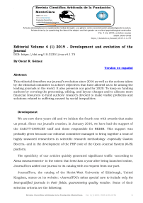 Editorial Volume 4 (1) 2019 - Development and evolution of the journal