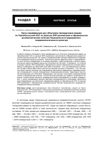 Кросс-верификация доз облучения ликвидаторов аварии на Чернобыльской АЭС по данным ЭПР-дозиметрии и официальным дозиметрическим талонам национального радиационно-эпидемиологического регистра