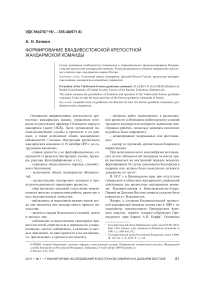 Формирование Владивостокской крепостной жандармской команды