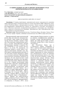 Сравнительный анализ развития экономики стран Причерноморья и Республики Крым