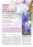 Новые сорта ириса бородатого (iris hybrida hort.) селекции ВНИИССОК