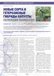Новые сорта и гетерозисные гибриды капусты селекции ВНИИССОК