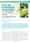 Study on quantitative characters of organic seeds in garden pea