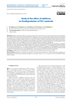 Study of the effect of additives on biodegradation of PVC materials