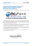The journal “Nanotechnology in Construction” (ISSN 2075-8545) is included in the global information project CNKI (China)