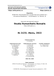 2 (23), 2022 - Studia Humanitatis Borealis